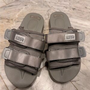 Suicoke Light Gray Adjustable Sandals